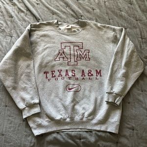 Vintage Nike Texas A&M Football crewneck pullover made in USA middle swoosh